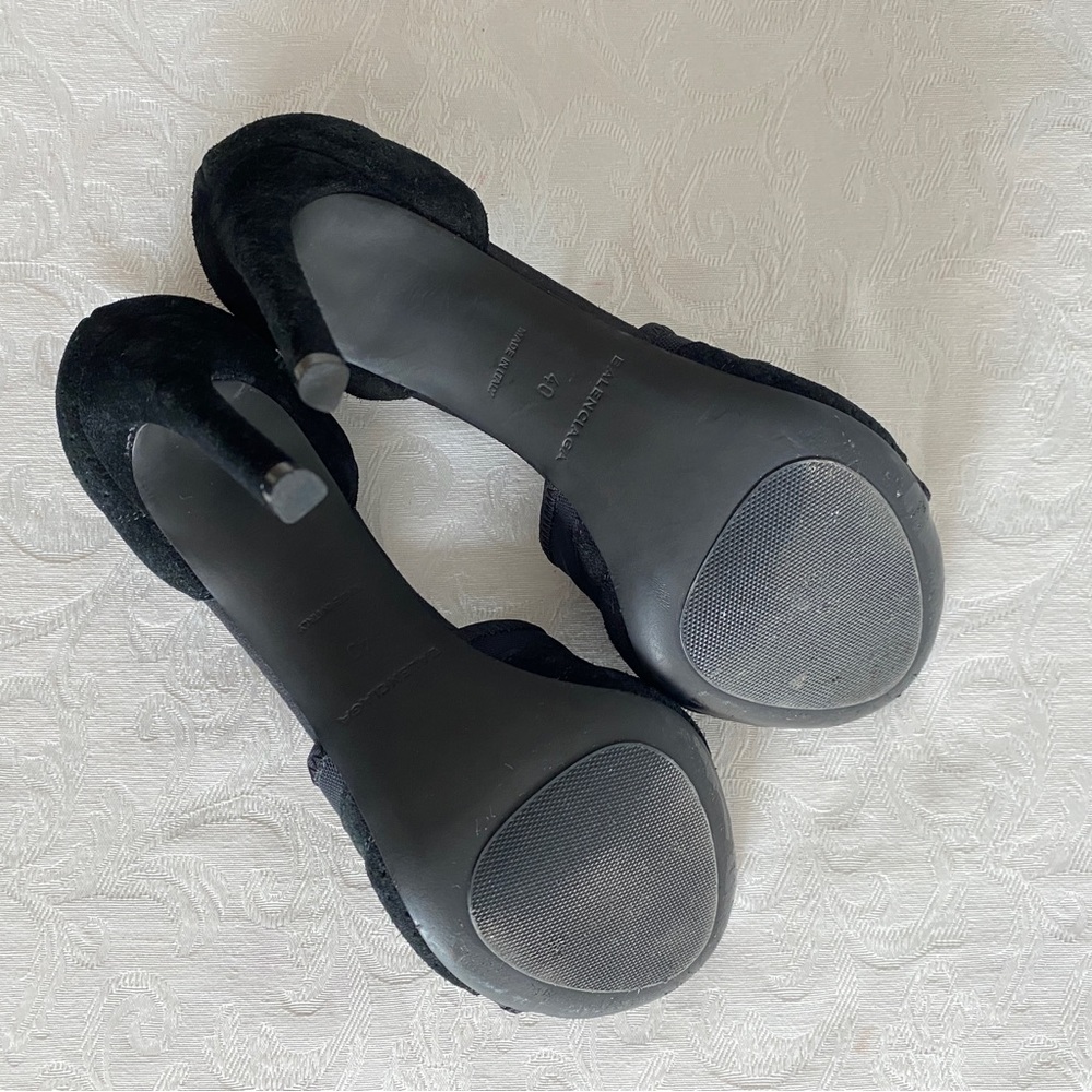 BALENCIAGA black leather Sandals - Picture 4 of 12